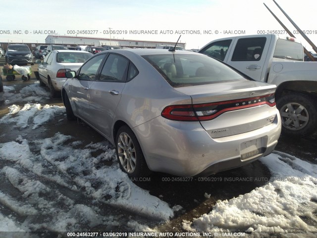 1C3CDFCH7DD167772 - 2013 DODGE DART LIMITED/R/T SILVER photo 3