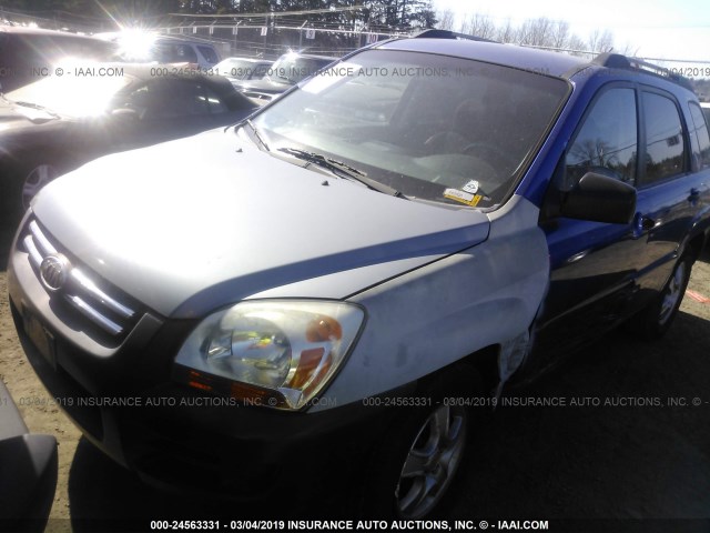 KNDJF724967297278 - 2006 KIA NEW SPORTAGE  BLUE photo 2