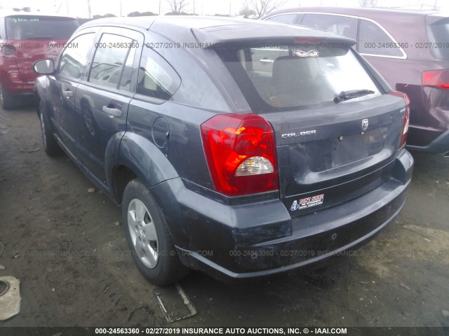 1B3HB28B77D136063 - 2007 DODGE CALIBER BLUE photo 3