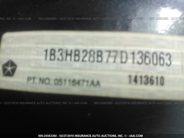 1B3HB28B77D136063 - 2007 DODGE CALIBER BLUE photo 9