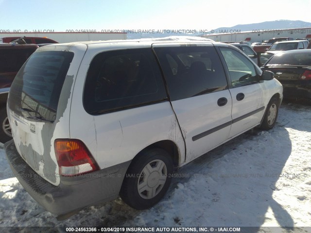 2FMZA51401BA94945 - 2001 FORD WINDSTAR LX WHITE photo 4