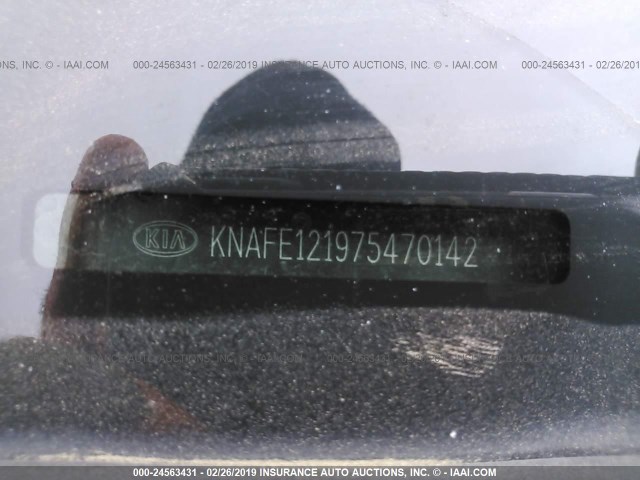 KNAFE121975470142 - 2007 KIA SPECTRA EX/LX WHITE photo 9