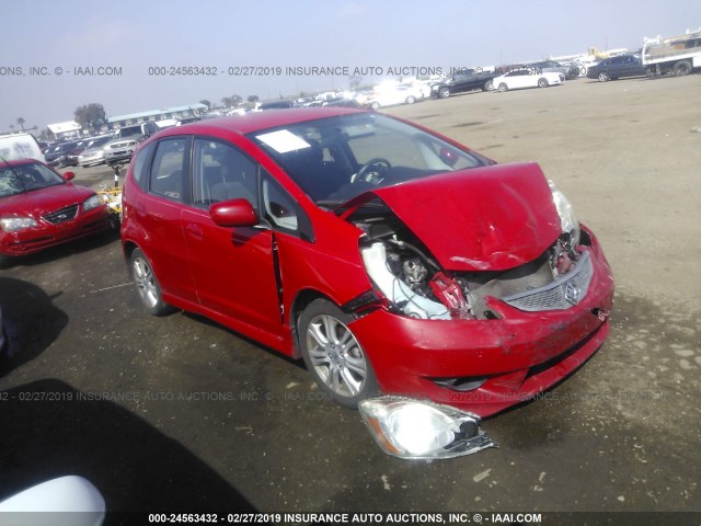 JHMGE8H43AC040576 - 2010 HONDA FIT SPORT RED photo 1