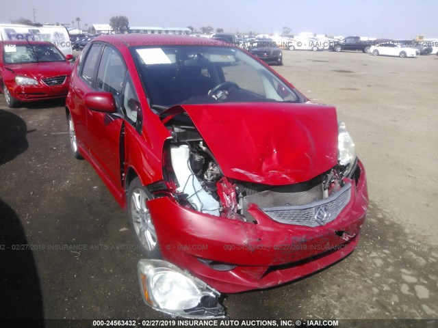 JHMGE8H43AC040576 - 2010 HONDA FIT SPORT RED photo 6