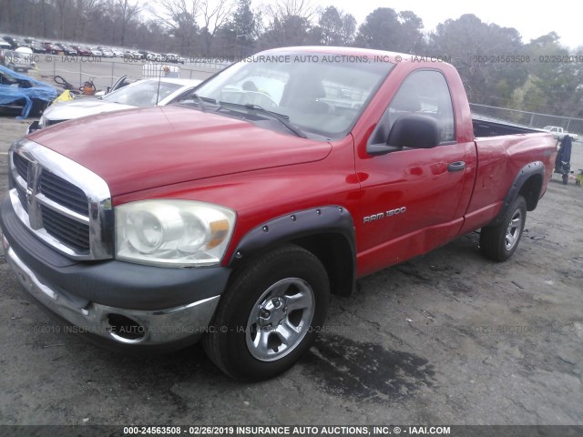 1D7HA16K07J540084 - 2007 DODGE RAM 1500 ST RED photo 2