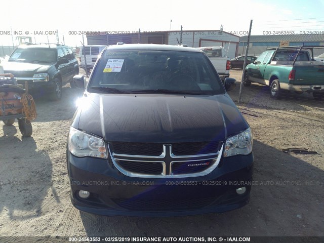 2C4RDGCG5HR624701 - 2017 DODGE GRAND CARAVAN SXT Dark Blue photo 6