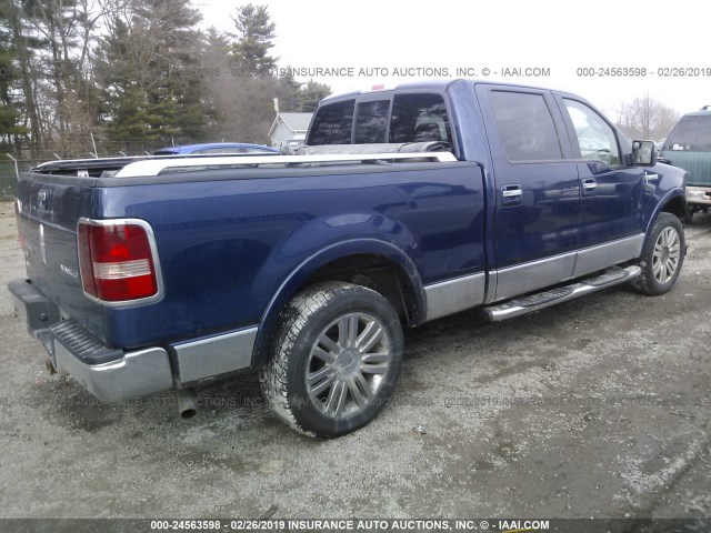 5LTPW18527FJ11463 - 2007 LINCOLN MARK LT BLUE photo 4