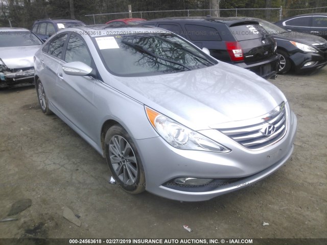 5NPEC4AC9EH923388 - 2014 HYUNDAI SONATA SE/LIMITED SILVER photo 1