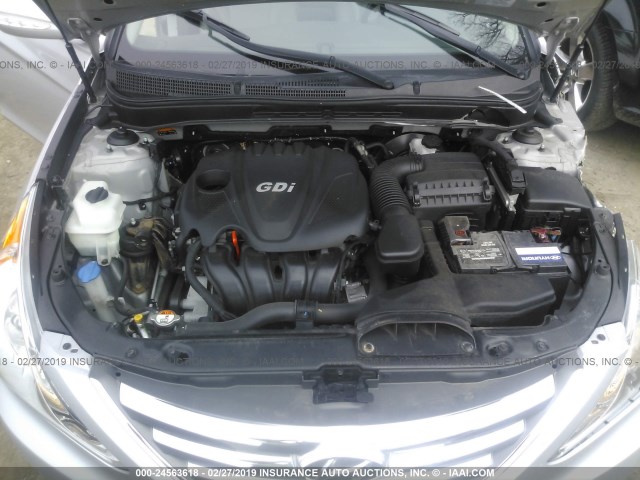 5NPEC4AC9EH923388 - 2014 HYUNDAI SONATA SE/LIMITED SILVER photo 10