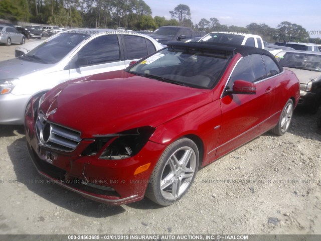 WDDKK5KF0CF136184 - 2012 MERCEDES-BENZ E 350 RED photo 2