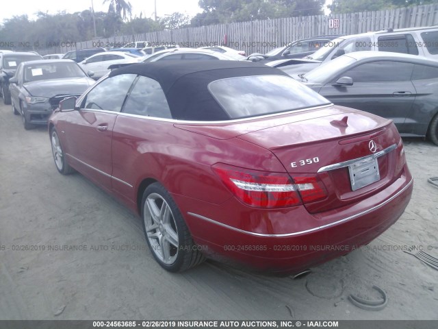 WDDKK5KF0CF136184 - 2012 MERCEDES-BENZ E 350 RED photo 3