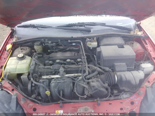 1FAFP34N95W285787 - 2005 FORD FOCUS ZX4 RED photo 10