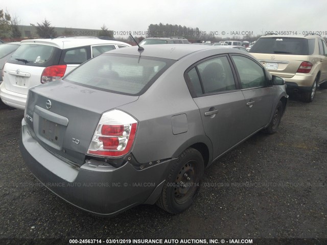 3N1AB61E07L659160 - 2007 NISSAN SENTRA 2.0/2.0S/2.0SL GRAY photo 4