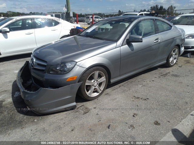 WDDGJ4HB2DG023596 - 2013 MERCEDES-BENZ C 250 SILVER photo 2