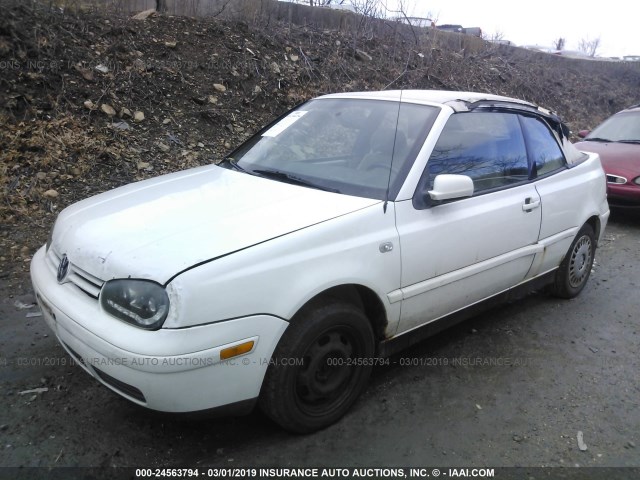 3VWCC21V01M806541 - 2001 VOLKSWAGEN CABRIO GLS WHITE photo 2