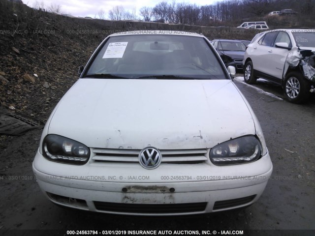 3VWCC21V01M806541 - 2001 VOLKSWAGEN CABRIO GLS WHITE photo 6