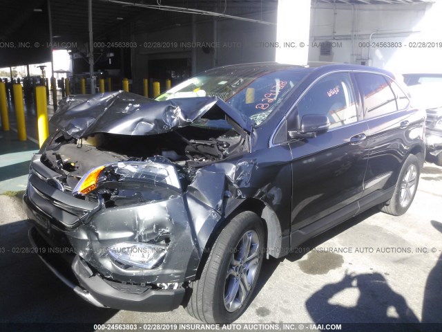 2FMPK3K96HBB29128 - 2017 FORD EDGE TITANIUM GRAY photo 2