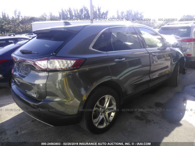 2FMPK3K96HBB29128 - 2017 FORD EDGE TITANIUM GRAY photo 4