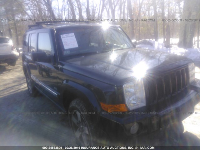 1J8HG48KX6C332250 - 2006 JEEP COMMANDER BLACK photo 1