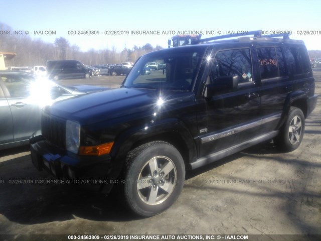 1J8HG48KX6C332250 - 2006 JEEP COMMANDER BLACK photo 2