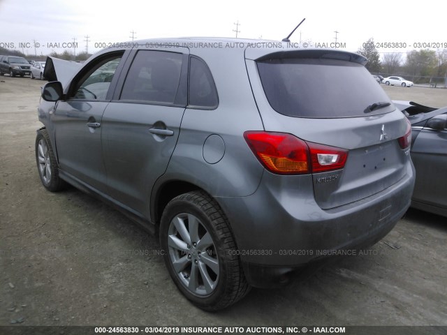 4A4AP3AUXFE055093 - 2015 MITSUBISHI OUTLANDER SPORT ES GRAY photo 3