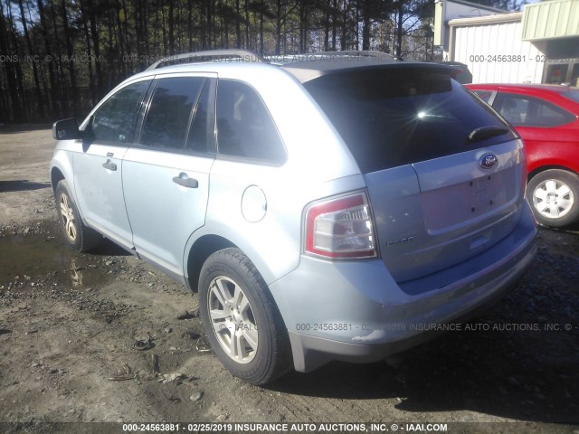 2FMDK36C58BA29031 - 2008 FORD EDGE SE Light Blue photo 3