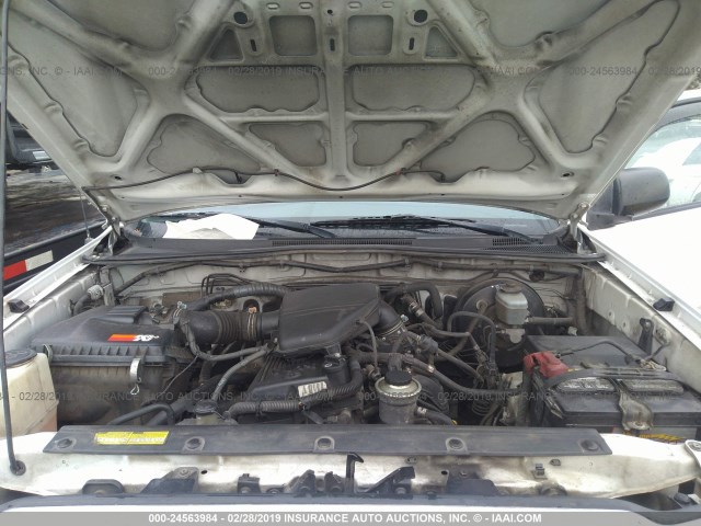 5TEUX42N56Z229909 - 2006 TOYOTA TACOMA ACCESS CAB თეთრი ფოტო 10