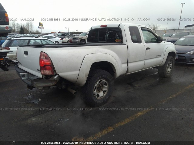 5TEUX42N56Z229909 - 2006 TOYOTA TACOMA ACCESS CAB თეთრი ფოტო 4