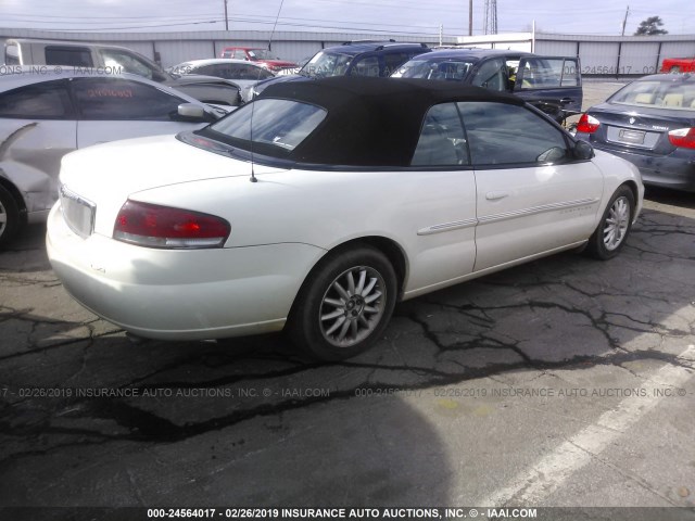 1C3EL55U31N704613 - 2001 CHRYSLER SEBRING LXI WHITE photo 4