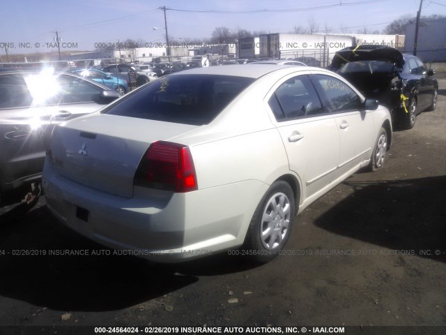 4A3AB36F76E074231 - 2006 MITSUBISHI GALANT ES MEDIUM/LS MEDIUM WHITE photo 4