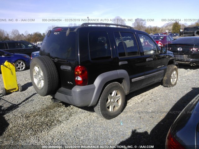 1J4GK48K03W600714 - 2003 JEEP LIBERTY SPORT/FREEDOM BLACK photo 4