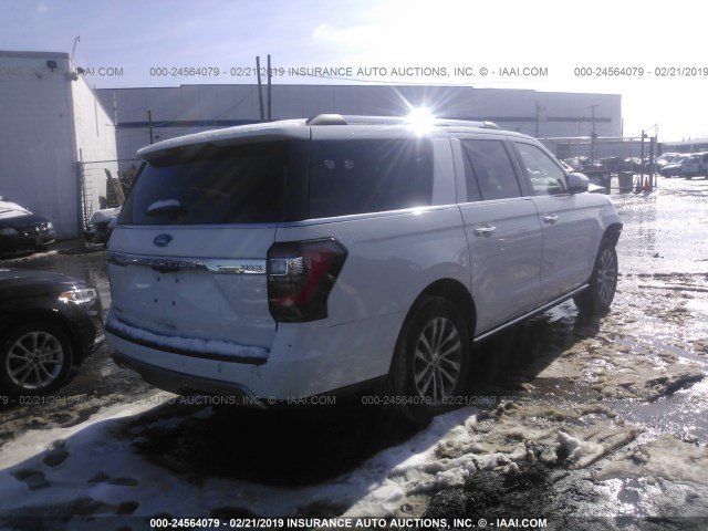 1FMJK2AT0JEA22888 - 2018 FORD EXPEDITION MAX LIMITED WHITE photo 4