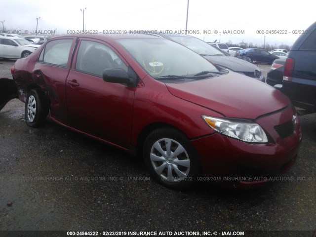 1NXBU4EE2AZ223364 - 2010 TOYOTA COROLLA S/LE/XLE RED photo 1