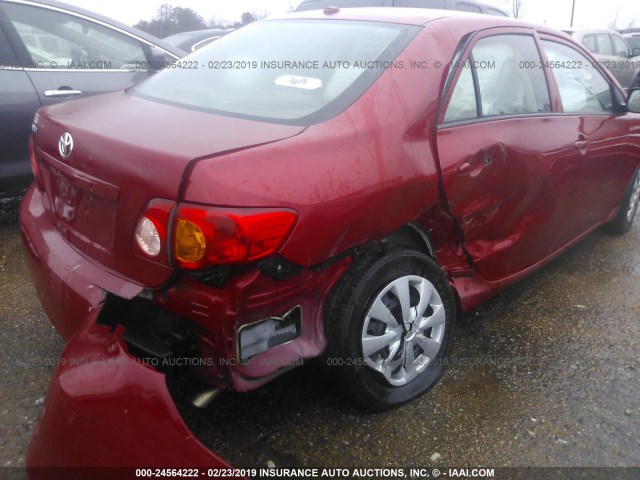 1NXBU4EE2AZ223364 - 2010 TOYOTA COROLLA S/LE/XLE RED photo 6