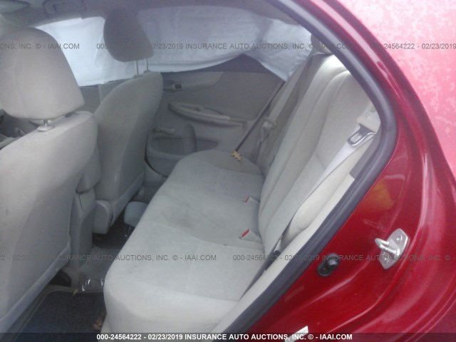 1NXBU4EE2AZ223364 - 2010 TOYOTA COROLLA S/LE/XLE RED photo 8