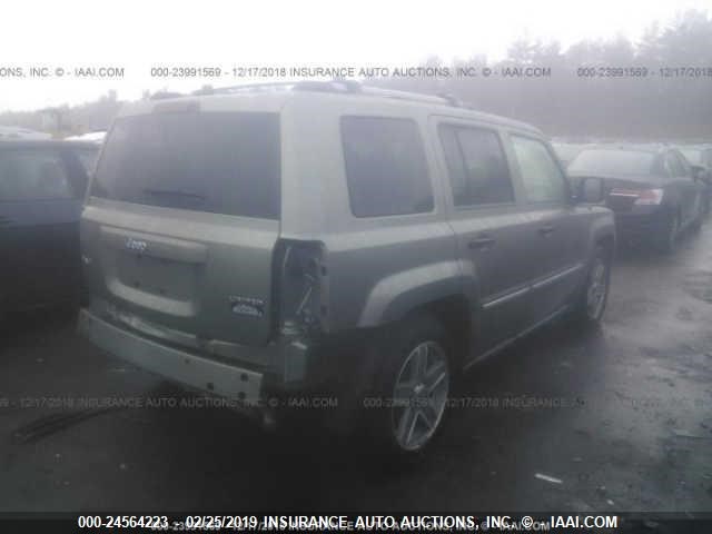 1J8FF48W98D607097 - 2008 JEEP PATRIOT BEIGE photo 4