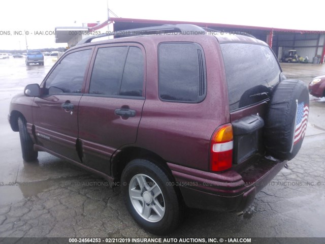 2CNBE634836919585 - 2003 CHEVROLET TRACKER LT RED photo 3