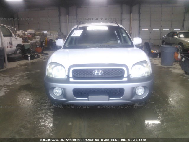 KM8SC13D23U495461 - 2003 HYUNDAI SANTA FE GLS/LX WHITE photo 6