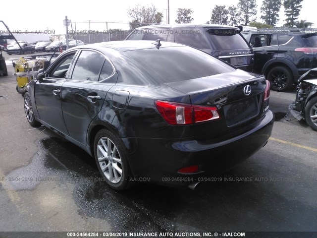 JTHBF5C27D5193627 - 2013 LEXUS IS 250 BLACK photo 3