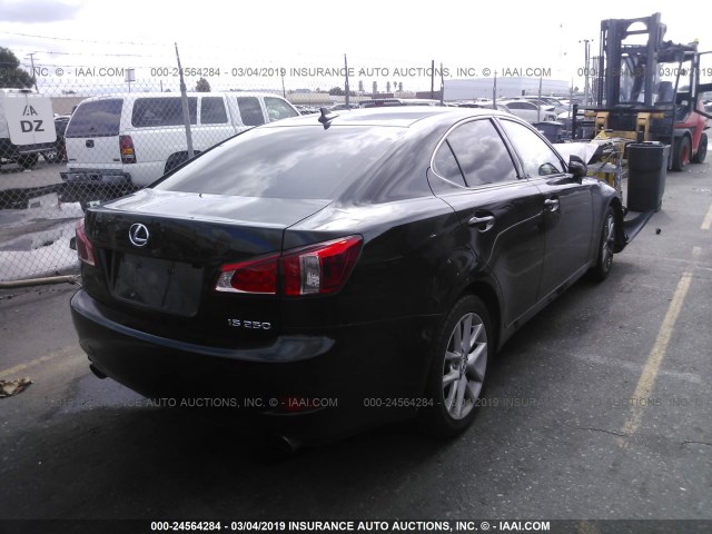 JTHBF5C27D5193627 - 2013 LEXUS IS 250 BLACK photo 4