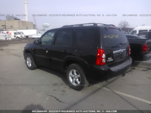 4F2YZ94155KM17383 - 2005 MAZDA TRIBUTE S BLACK photo 3