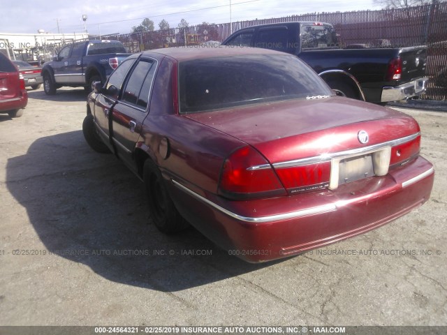 2MEFM74WX1X612942 - 2001 MERCURY GRAND MARQUIS GS MAROON photo 3