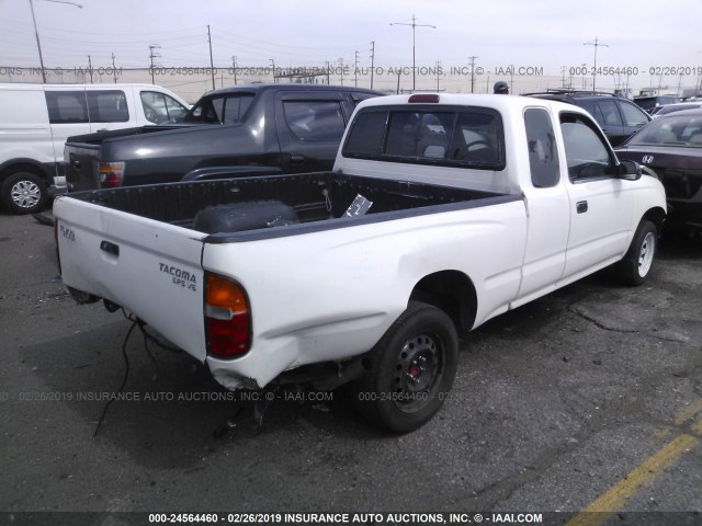 4TAVN52N0YZ607144 - 2000 TOYOTA TACOMA XTRACAB WHITE photo 4