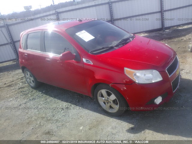 KL1TG6DE3AB132233 - 2010 CHEVROLET AVEO LT RED photo 1