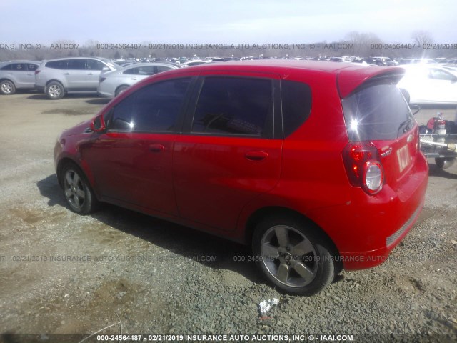 KL1TG6DE3AB132233 - 2010 CHEVROLET AVEO LT RED photo 3