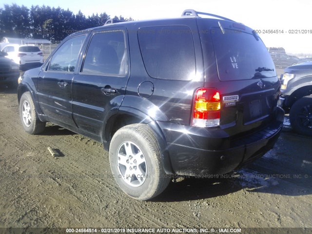 1FMYU04115KA66784 - 2005 FORD ESCAPE LIMITED BLACK photo 3