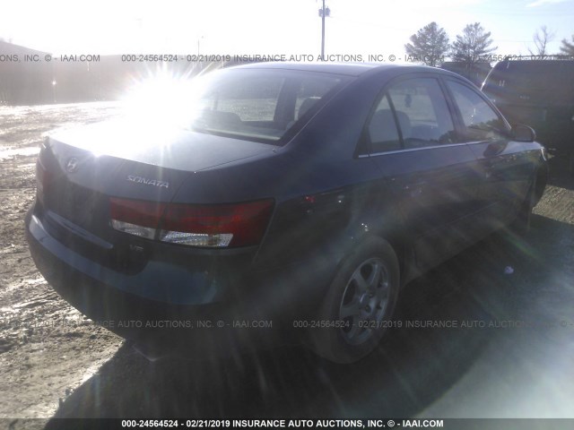 5NPEU46FX6H075006 - 2006 HYUNDAI SONATA GLS/LX BLUE photo 4