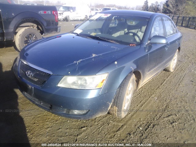 5NPEU46FX6H075006 - 2006 HYUNDAI SONATA GLS/LX BLUE photo 6