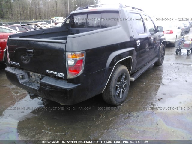 2HJYK16506H535304 - 2006 HONDA RIDGELINE RTL BLACK photo 4