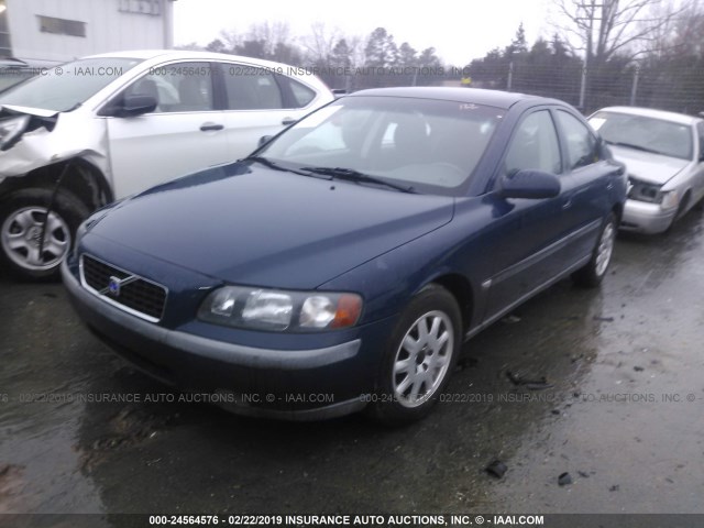 YV1RS61R522146767 - 2002 VOLVO S60 BLUE photo 2